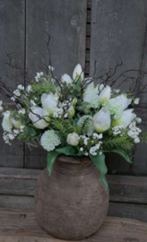 Boeket kant en klaar tulpen wit | dahlia