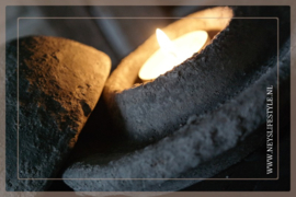 Windlichtje met deksel Rustic |grey S