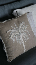 Kussen palmboom | bruin