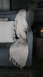 Plaid Elsa franjes | créme