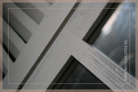 Spiegel louvre deur | whitewash