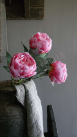 Pioenroos kunst bloem 54 cm | roze 1 st