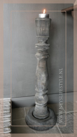 Vloerkandelaar 70 cm | oud grijs