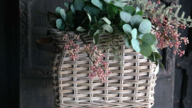 Plantenmand rotan hengsel  | S