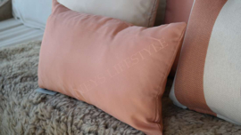 Outdoor basis kussen peach  | 30 x 50 cm