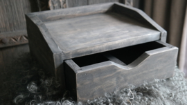 Console met lade | old grey