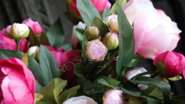 Tros rozen zijden | lichtroze 36 cm