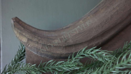 Raampaneel/ornament  | old dark brown L