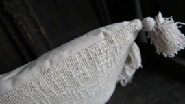 Kussen kwast créme | 45 x 45 cm