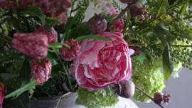 Japonica kunst bloem 105 cm | groen-créme