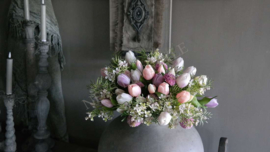 Boeket kant en klaar | Tulpen lila XXL