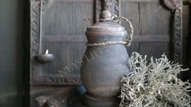 Houten pot Baluster deksel | grijs
