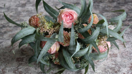 Boeket zijden kant en klaar | Peony