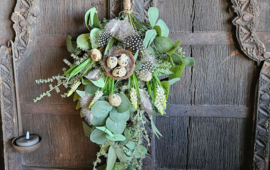 Toef (DIY) zijden Spring wit | 60 cm
