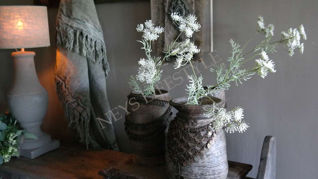 Wildwortel /fluitekruid kunst bloem | wit S