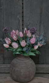 Boeket kant en klaar tulpen roze | allium