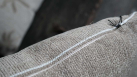 Kussen Palm geborduurd | 50 x 30 cm