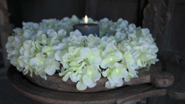 Hortensia krans zijden | groen