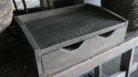 Console met lade | old grey