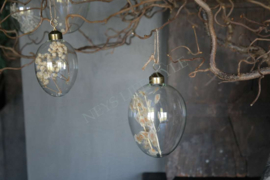 Hanging eggs glass 4 st | white M