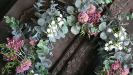 Eucalyptus bloemen krans kunst | 55 cm