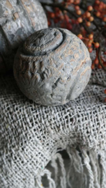 Decoratiebal hout curl | 8 cm