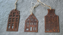 Hanger huisje set 3 st | roest