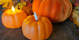 LED pumpkin kaars | 10 cm