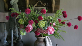 Japonica kunst bloem 105 cm | groen-créme