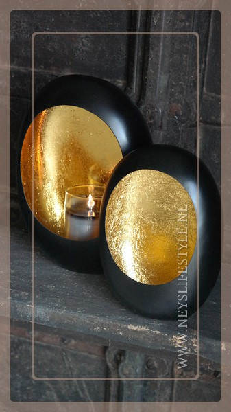 Goldcup egg metal | black gold S