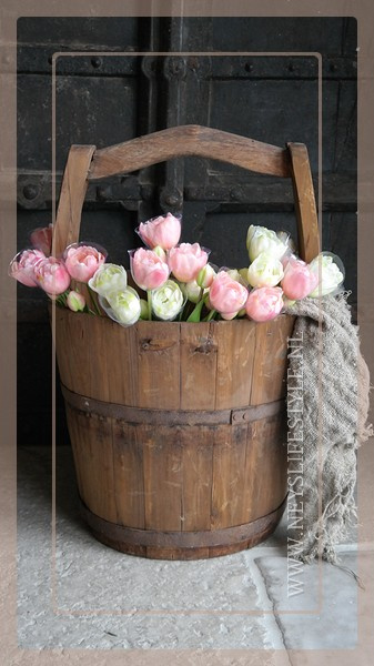 Bosje tulpen kunst 43 cm | roze