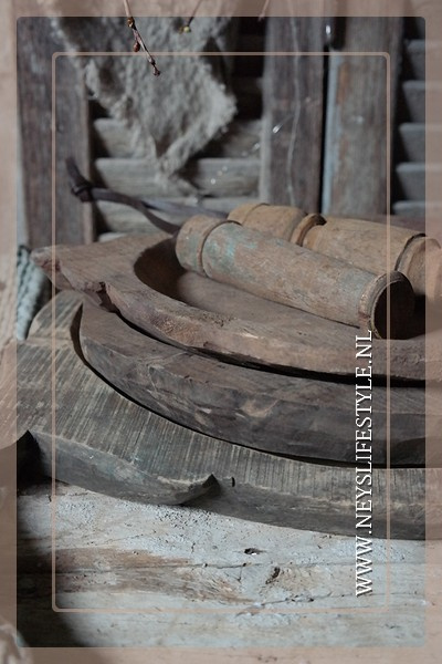 Oude originele houten schaal | oor