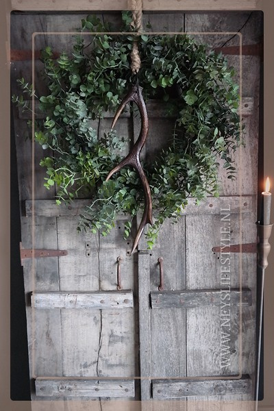 Eucalyptus krans kunst | 40 cm