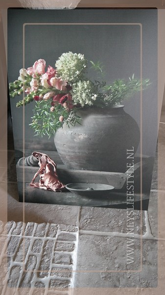Deco board bloemen | Wanddecoratie M