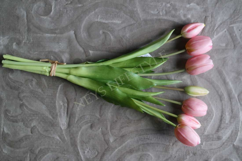 Bosje tulpen kunst 39 cm | roze