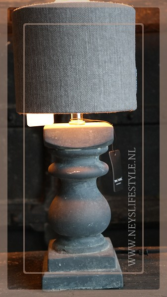Baluster lamp op voet |  aardewerk S