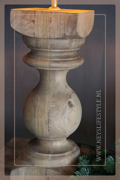 Baluster lamp | hout 47 cm