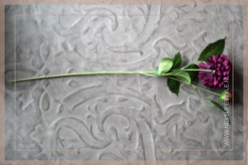 Dahlia pom pom kunst tak  | purple 63 cm