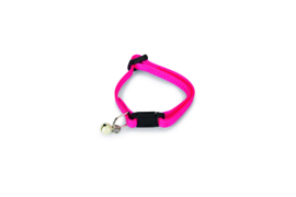 Kittenhalsbandje nylon fel roze