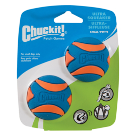 Chuckit ultra squeaker ball small (2 stuks)