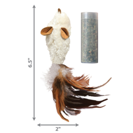 KONG refillables Feather Mouse catnip