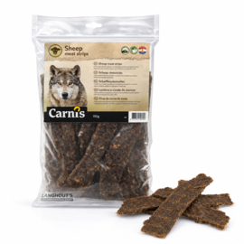 Carnis hondensnacks schaap vlees strips 150 gram.