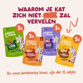 Edgard & Cooper Feast from the Farm Multipack 12 x 85 gr. | Natvoer Pouch