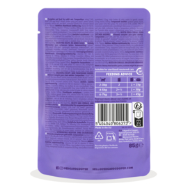 6 x Edgard & Cooper Eend & Kalkoen in Saus 85 gram | Natvoer Pouch