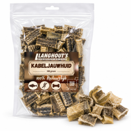 Kabeljauwhuid stukjes 100 gram | Hondensnack Kabeljauw