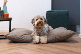 Hondenkussen lounge taupe 100x70 cm.
