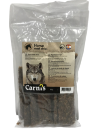 Carnis hondensnacks paardenvlees strips 150 gram.