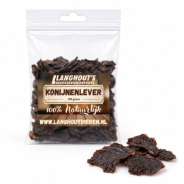 Konijnenlever stukjes 100 gram | Hondensnacks