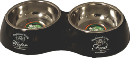 Katten Dinerset Traditional Water / Food zwart