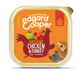 Edgard & Cooper kuipjes Kip & Kalkoen 150 gram. (6 stuks)
